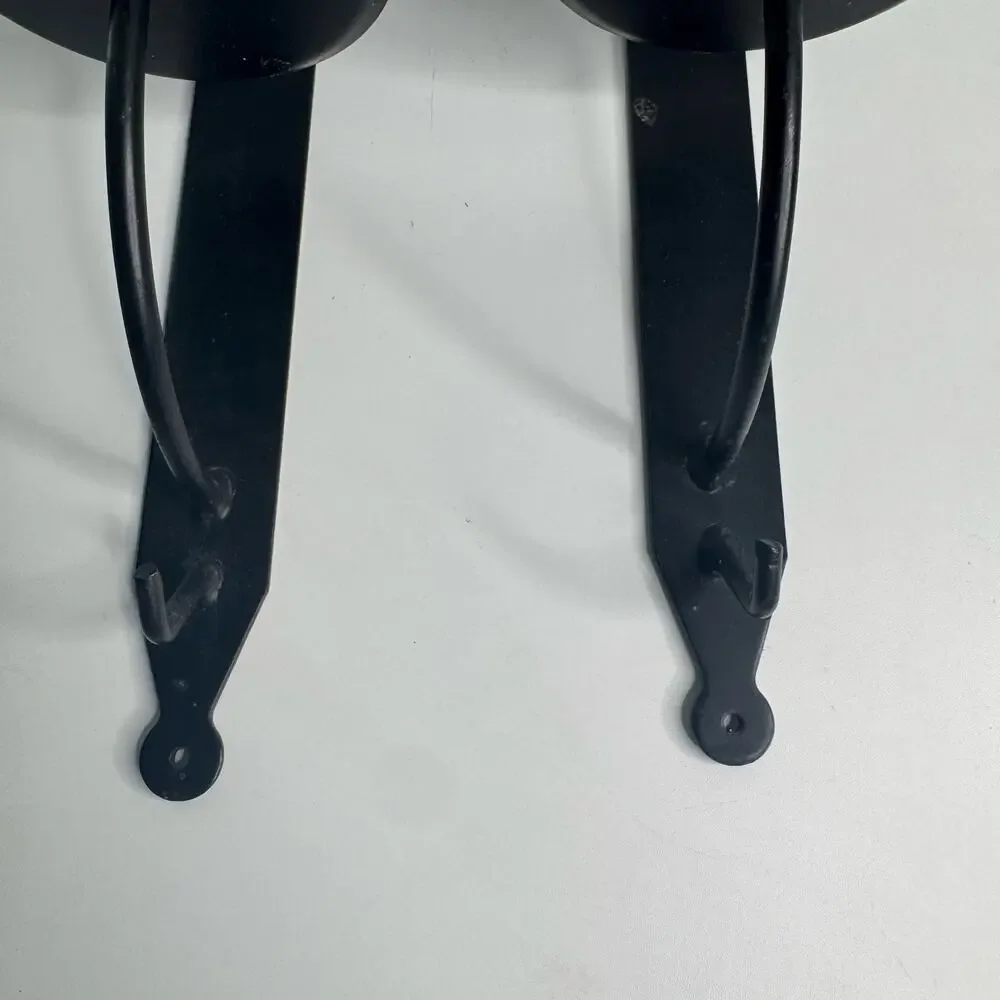Country Curtains Wrought Iron Wall Sconce w/hook Candle Jar Holder Set of 2